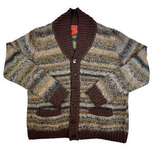 Missoni Cardigan Sweater Men’s XL Brown Wool Blend Designer Knit